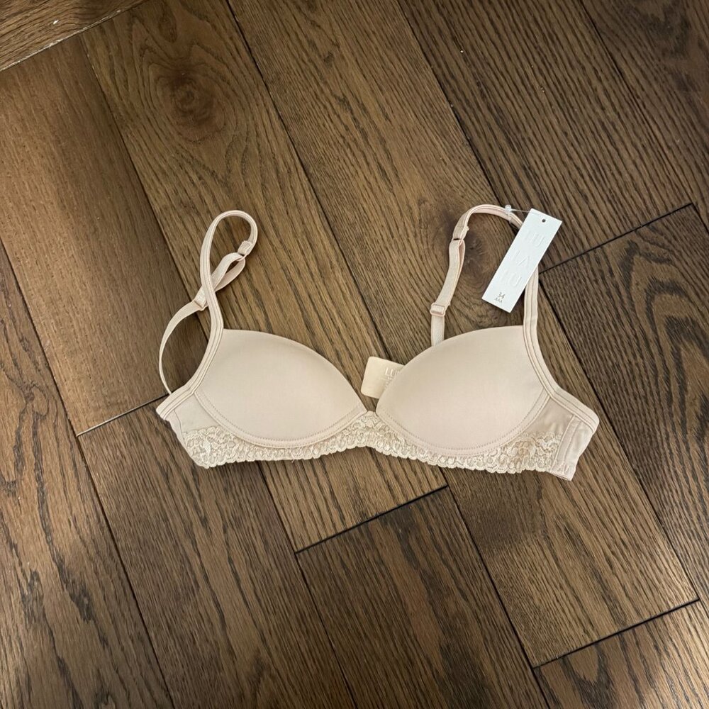 NWT Lulalu Zuri Beige Wirefree Push Up Bra Size 34AAA - Picture 4 of 6